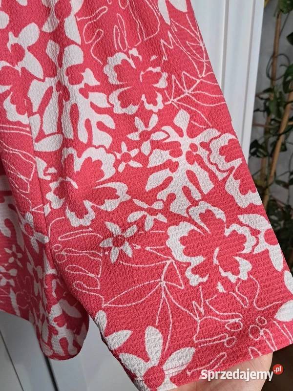 Czerwony kombinezon w kwiaty stylowy i wygodny Rozmiar 36(S) pomorskie Trąbki Wielkie