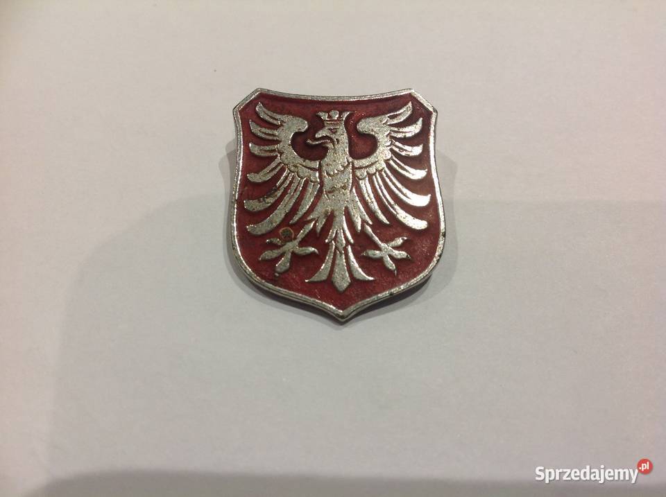 Odznaka Przypinka Metalowa ORZEŁ W TARCZY STARA lubuskie Nowa Sól