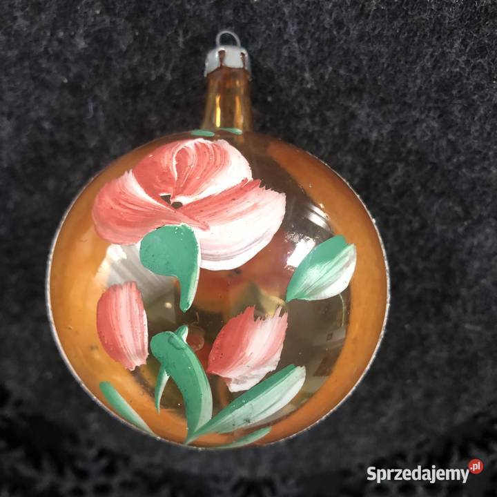 Kmpl 9 ręcznie malowane bombki choinkowe PRL Kraków