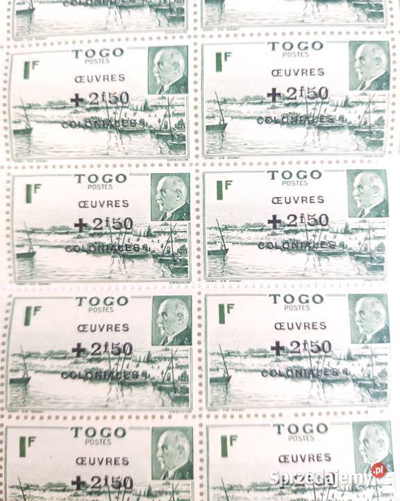 Znaczek Togo rzeka Mono kolonie francuskie Vichy Bronisze