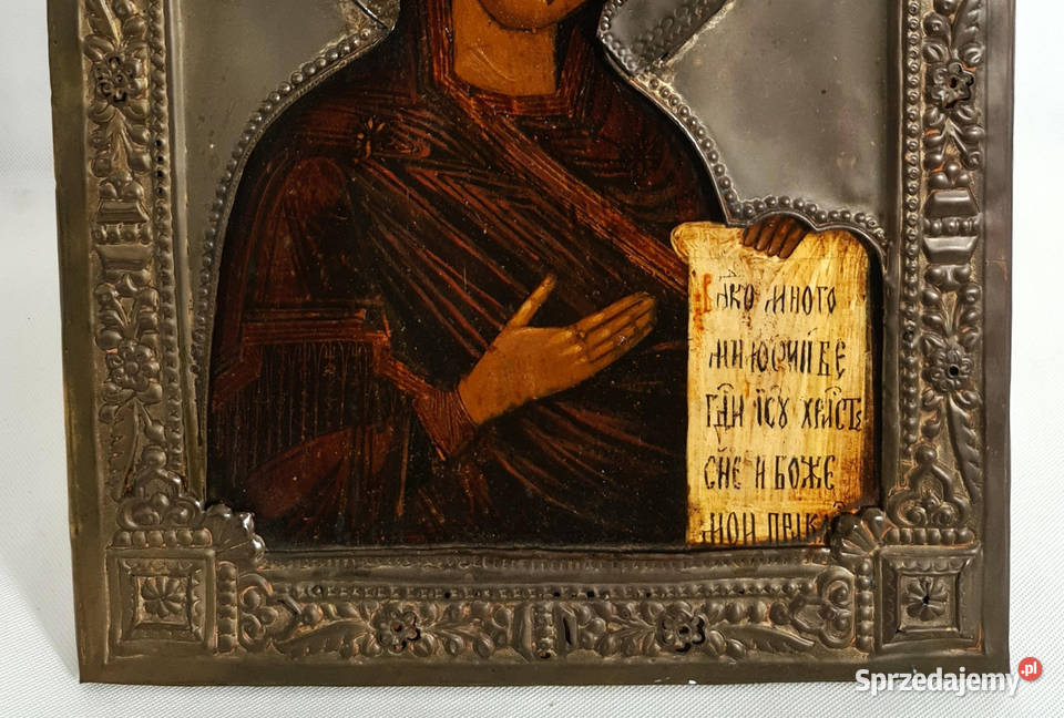 Ikona Matka Boża z grupy Deesis XIXw 0307 Warszawa