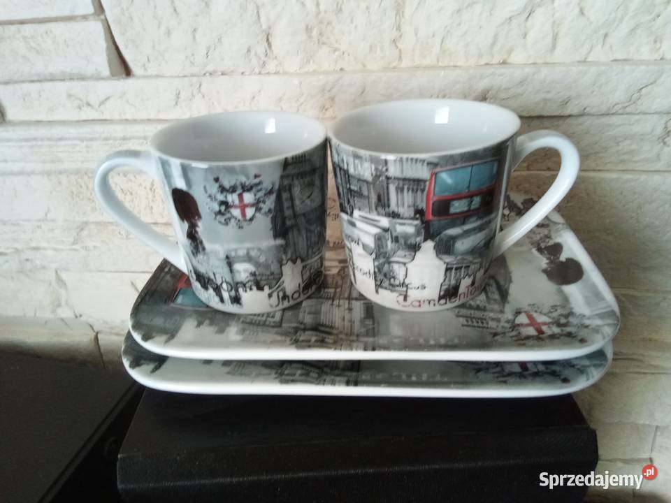 Dwie filiżanki do espresso ze spodkami Pozostałe Grójec