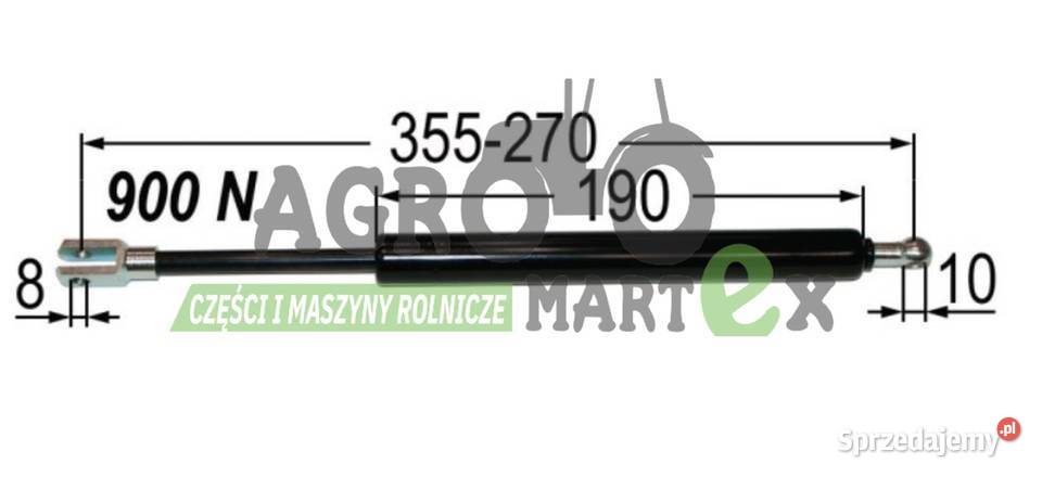 AL77767 SIŁOWNIK GAZOWY MASKI JD John Deere Części zamienne dolnośląskie Wichrów