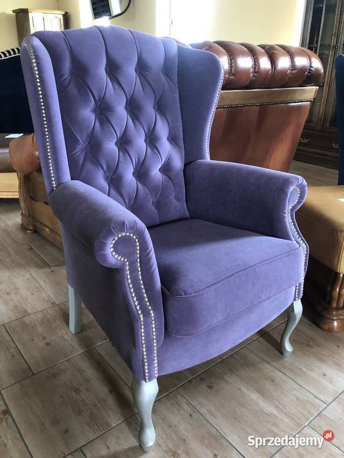 Fotel Ludwigsrebrne nózki TKANINA wyprzedaż 50 Opole sprzedam