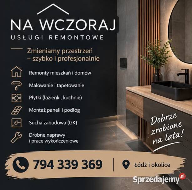 REMONTY I WYKOŃCZENIA Łódź