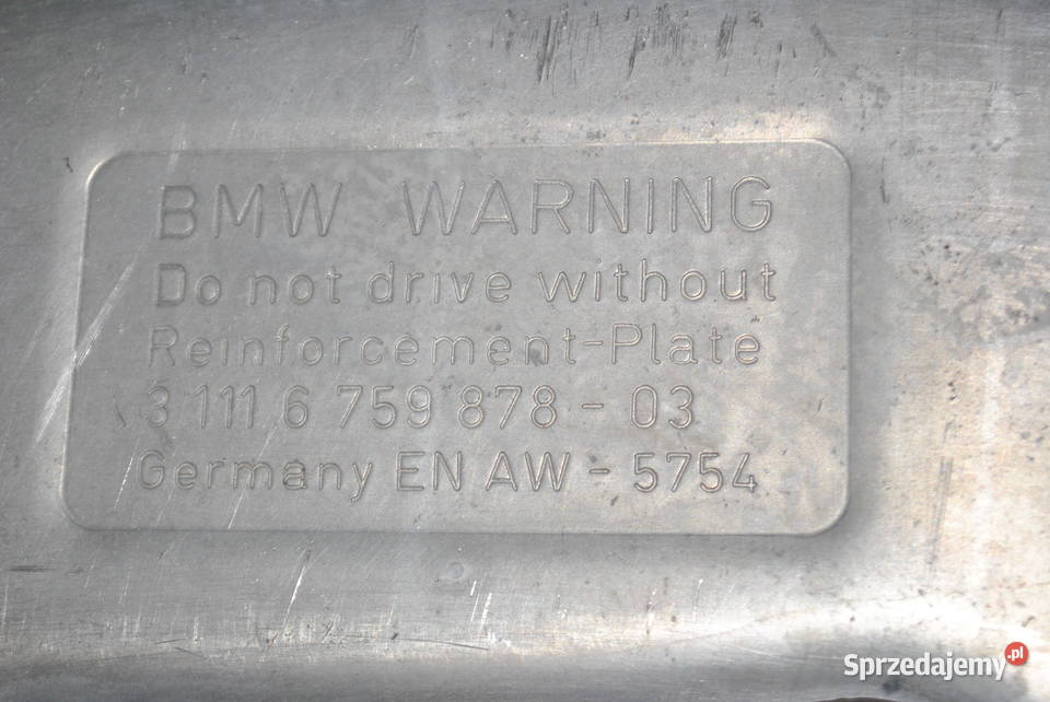 Wzmocnienie pod silnikiem BMW E60 E61 płyta śląskie