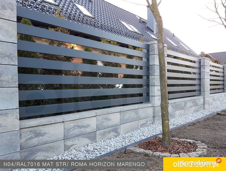 Poziome ogrodzenie nowoczesne ALFEN N04 OLBUD Sopot