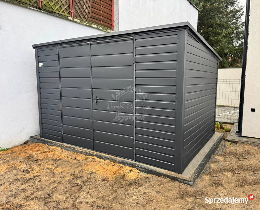 Schowek domek ogrodowy 4x25m Brama dwuskrzydłowa