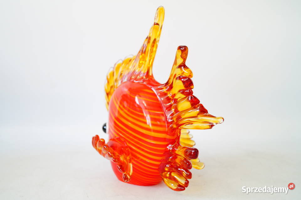 Figura szklana figura Murano style RYBA rybka Antyki