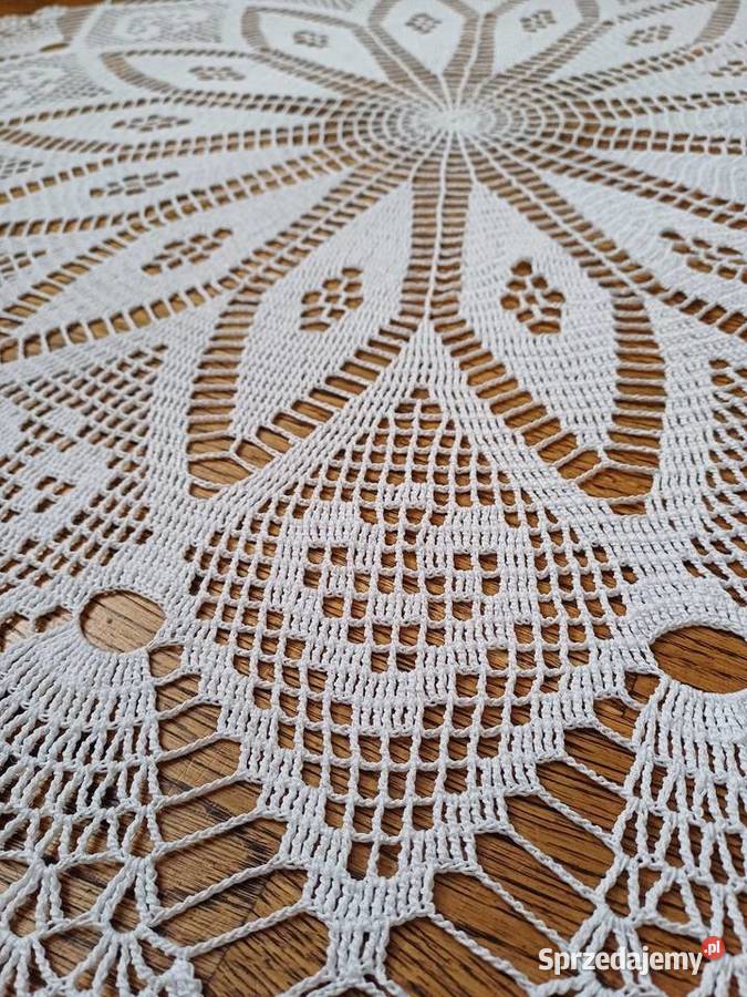Serweta szydełkowa okrągła rękodzieło Częstochowa