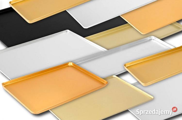 Taca wystawowa tłoczona aluminiowa 4 ranty kolor Gliwice