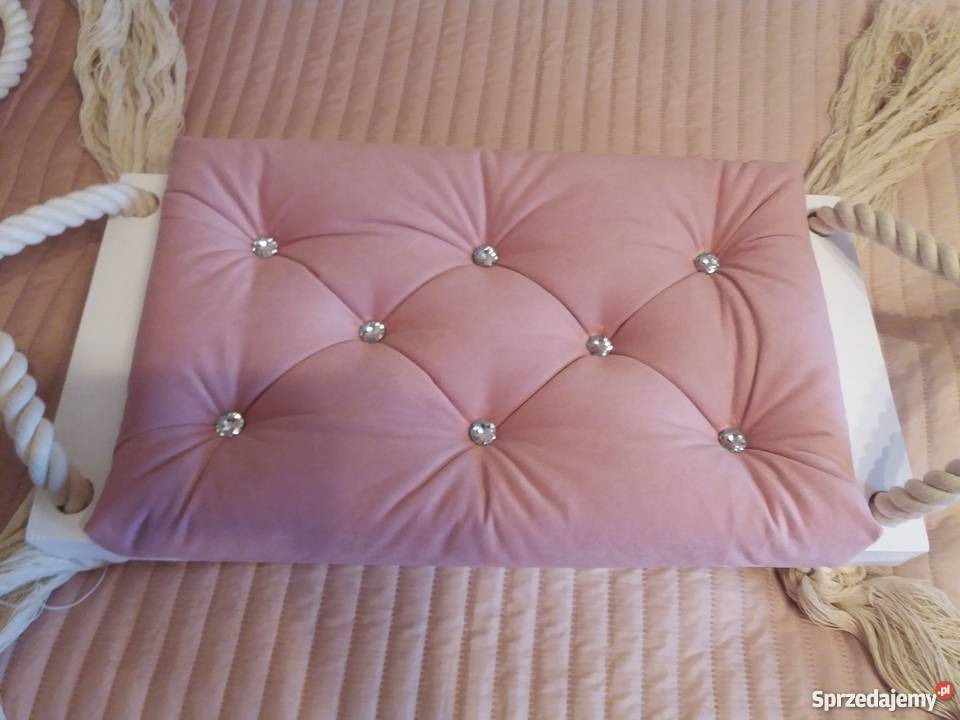 Huśtawka tapicerowana domogród pudrowy róż NOWA Pozostałe Kalisz sprzedam