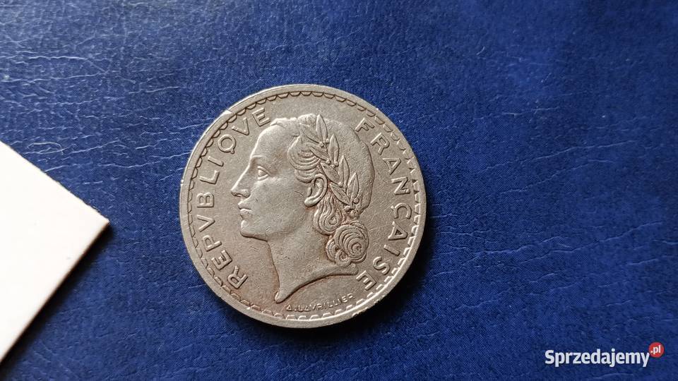 Stare monety 5 frank 1935 Francja Kolekcje Lesko