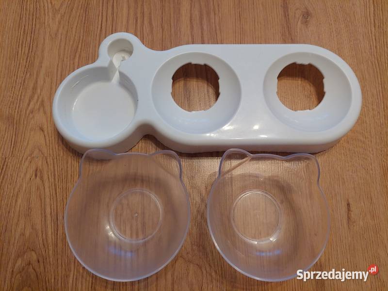 Zestaw potrójnych misek zwierząt