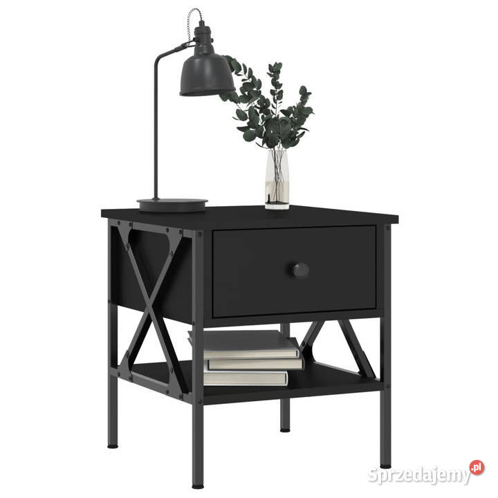 Stoliki nocne 2 czarne 40x42x45 WM825954 mazowieckie Warszawa