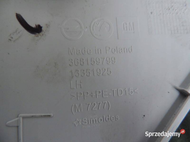 PLASTIK OSŁONA SŁUPKA PRZÓD LEWY OPEL ADAM