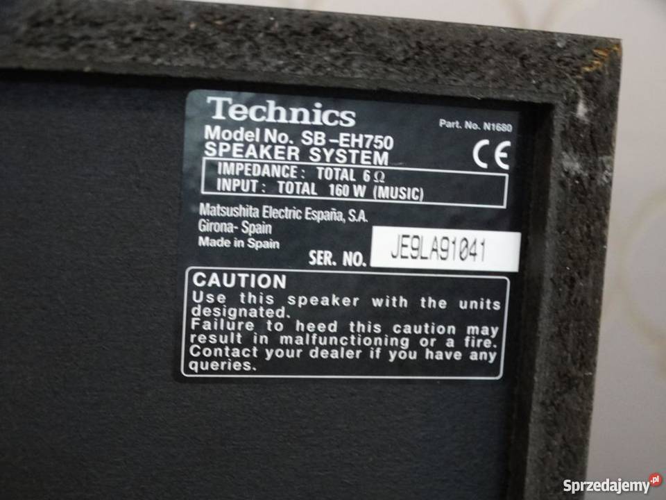 Kolumny Technics SBEH750 2 x 160 wat WYSYŁKA Jasło