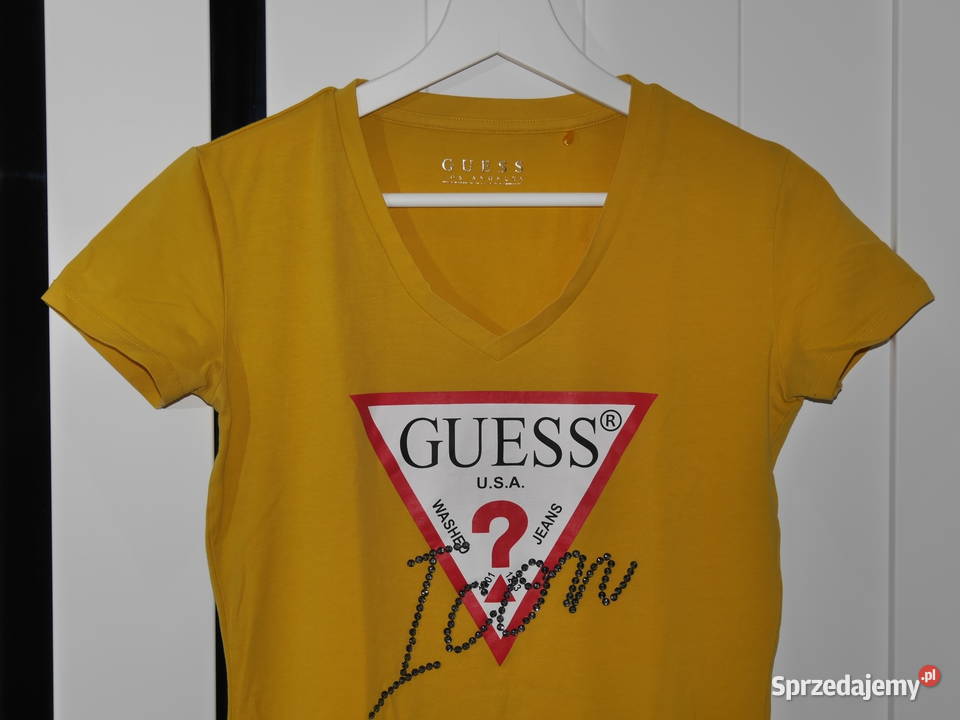 Guess musztardowa bluzeczka cekiny 36 S sprzedam