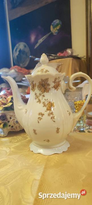 Duży dzbanek porcelana Reichenbach Niemcy złote Wrocław sprzedam