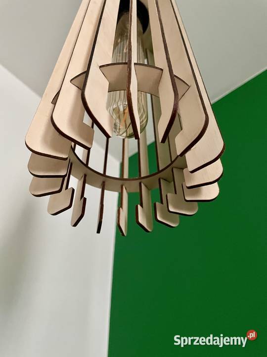 Abażur drewniany lampa dekoracyjna w kształcie Tarnów sprzedam