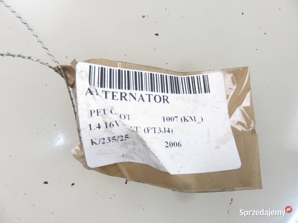 ALTERNATOR PEUGEOT 1007 14 16V KFU ET3J4 A6508PR Motoryzacja