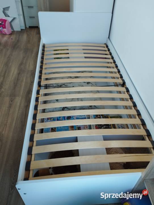 Łóżko białe 90x 200 Wieliczka sprzedam