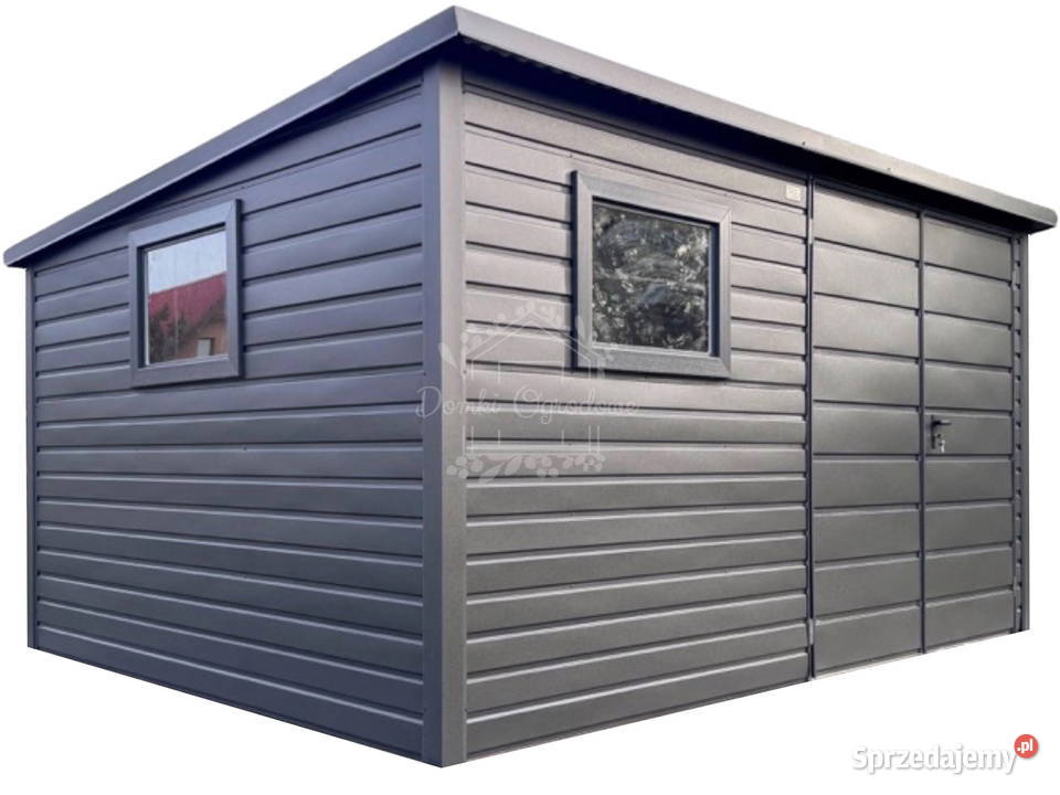 Schowek domek ogrodowy 4x3 m 2x okno antracyt Gliwice