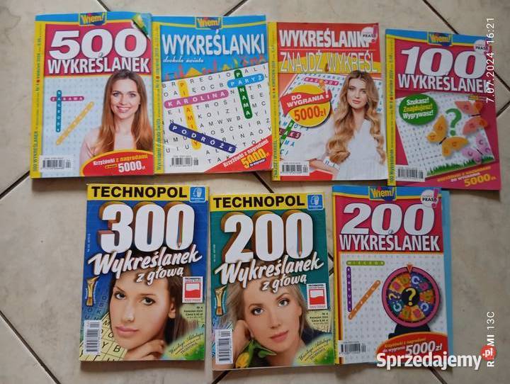 Wykreślanki krzyżówki NOWE 7 Łódź łódzkie