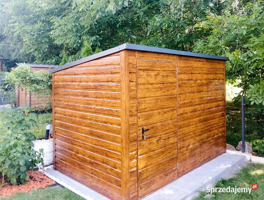 SCHOWEK DOMEK OGRODOWY 2m x 15m SPAD W TYŁ DRZWI Łapanów