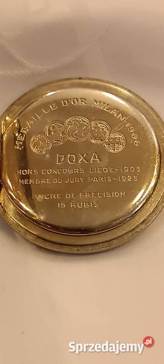 Zegarek kieszonkowy DOXA z dewizką