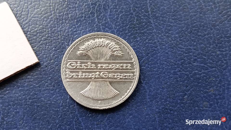 Stare monety 50 fenig 1921 F NIemcy Lesko