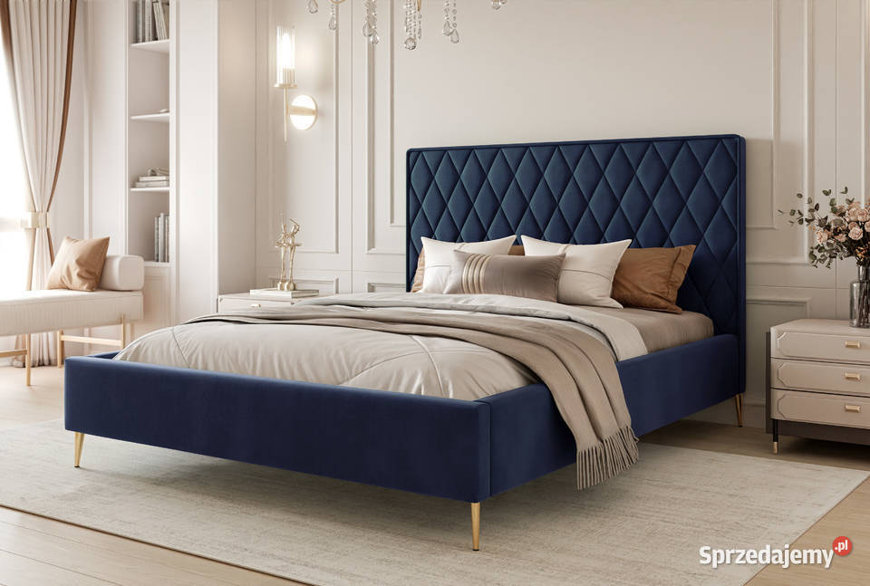 Łóżko tapicerowane z pojemnikiem Caro 3 różne Dom i Ogród Tarchały Małe