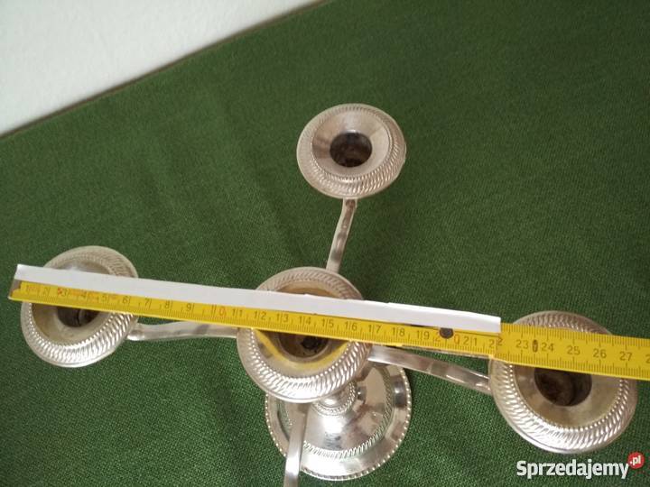 Świecznik srebrzony