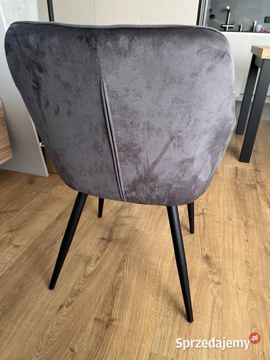 Komplet czterech welurowych krzeseł Homla małopolskie Kraków