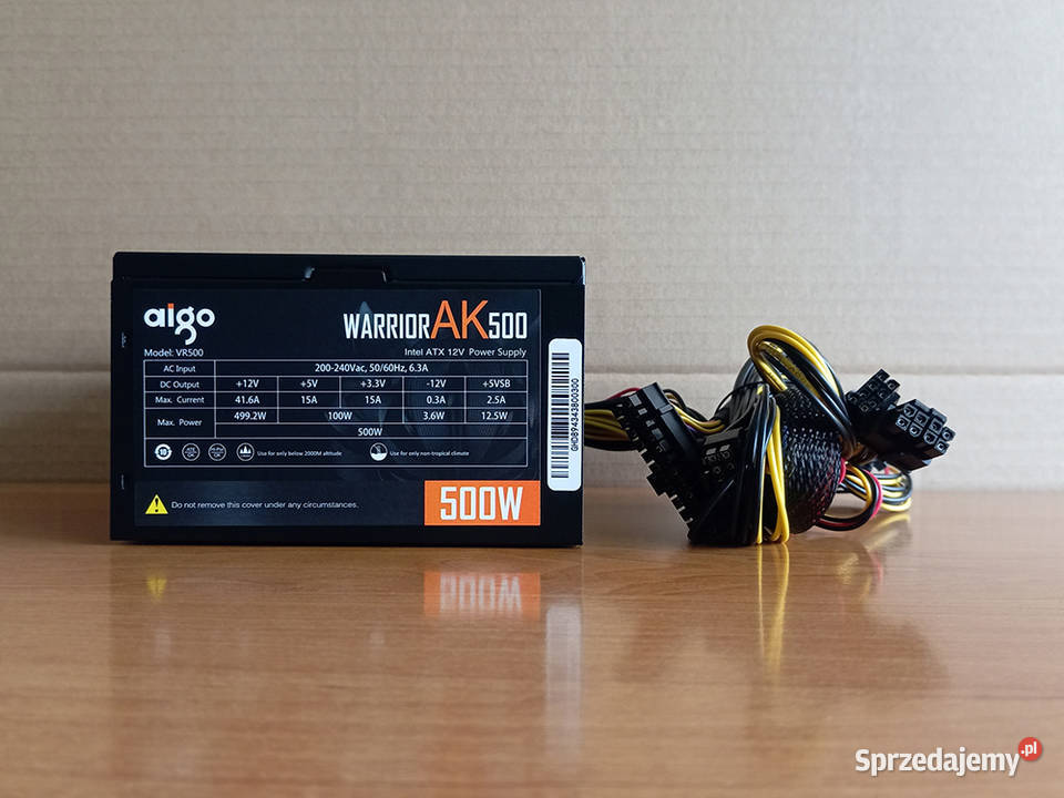 NOWY Zasilacz ATX Aigo 500W Węgrów