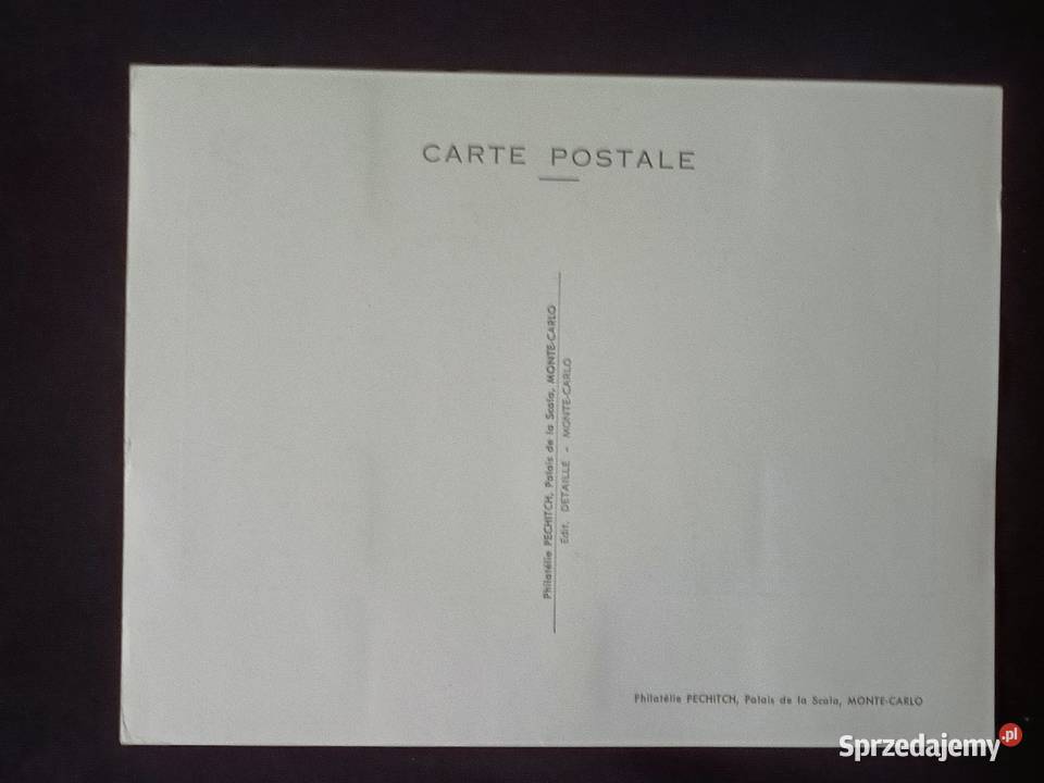 Stara okolicznościowa karta pocztowa Monako Filatelistyka Gliwice