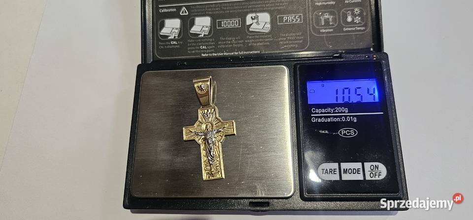 Złoty Krzyżyk Męski waga 1050 gr Piękny Nowy Szprotawa