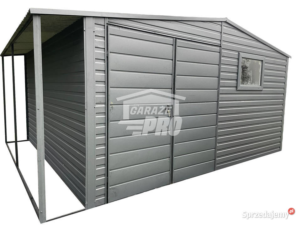 Domek Ogrodowy 4x4 antracy wiata Dach dwuspad Jarocin