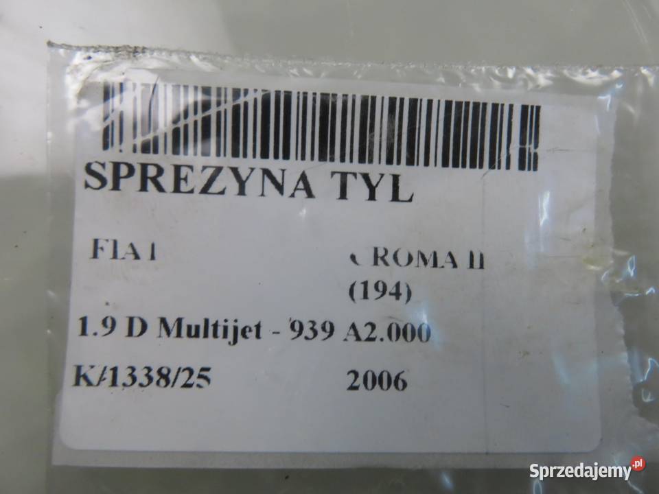 SPRĘŻYNY TYŁ FIAT CROMA II 19 D Multijet KOMPLET sprzedam