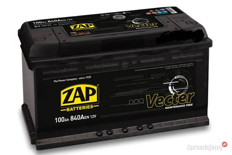 Akumulator ZAP Vecter 100Ah 840A PRAWY PLUS Wrocław sprzedam