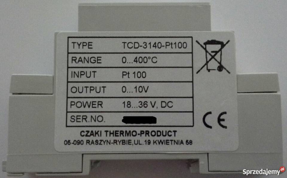 Przetworniki temperatury TCD2130Pt100 Zabrze