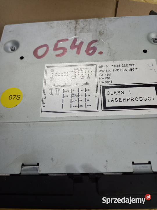 RADIO CD VW CADDY TOURAN sprawne z KODEM łódzkie Andrespol