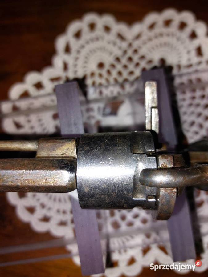 Rewolwer czarnoprochowy systemu Lefaucheux M1858 Antyki, Sztuka, Kolekcje sprzedam