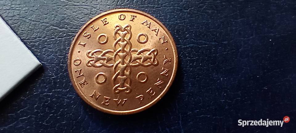 Stare monety 1 nowy pens 1971 Wyspa Man