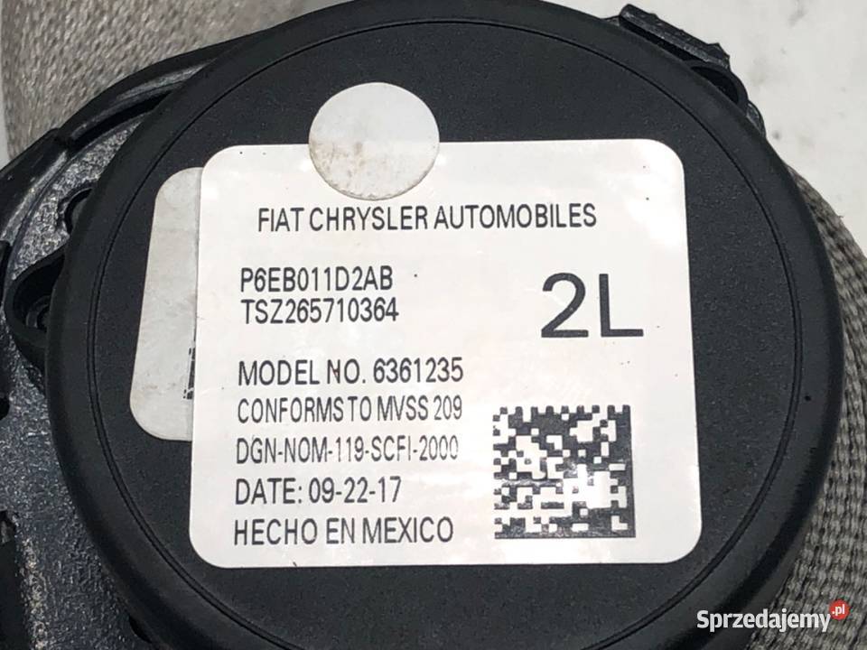 PAS BEZPIECZEŃSTWA LEWY TYŁ DRUGI RZĄD CHRYSLER