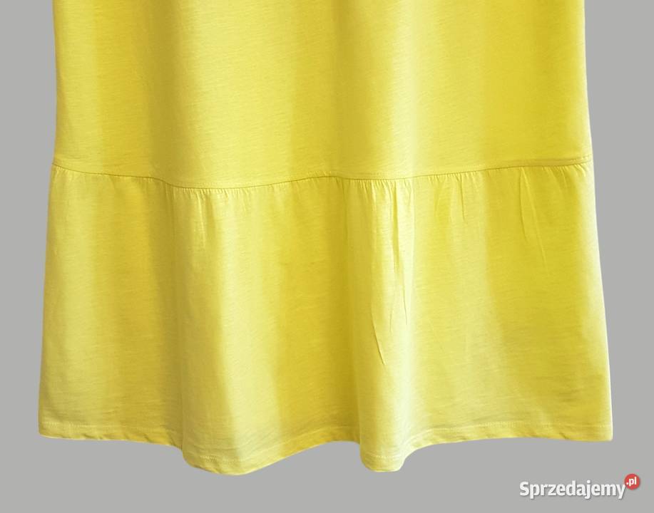 Damska sukienka bawełniana letnia żółta z