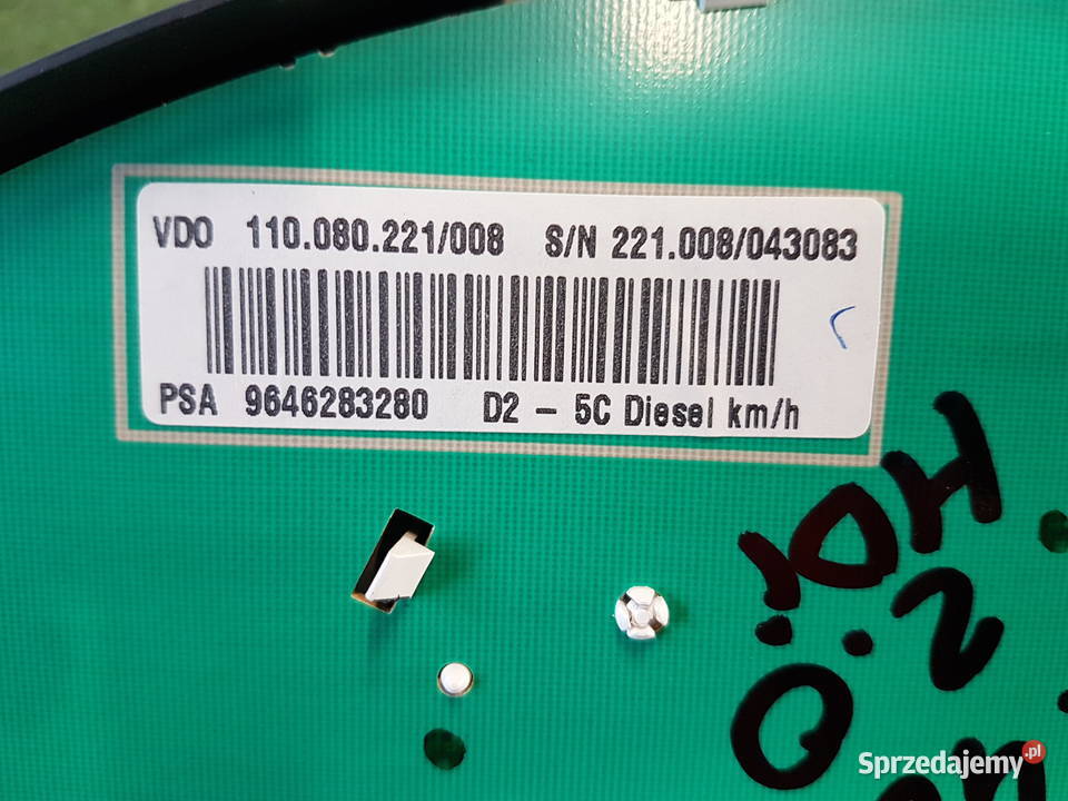 PEUGEOT 407 20 HDI LICZNIK ZEGAR 9646283280 Turek