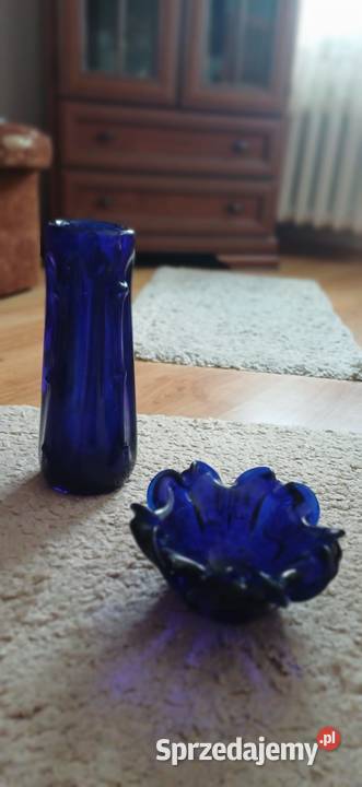 Kobaltowy szklany zestaw Olsztyn