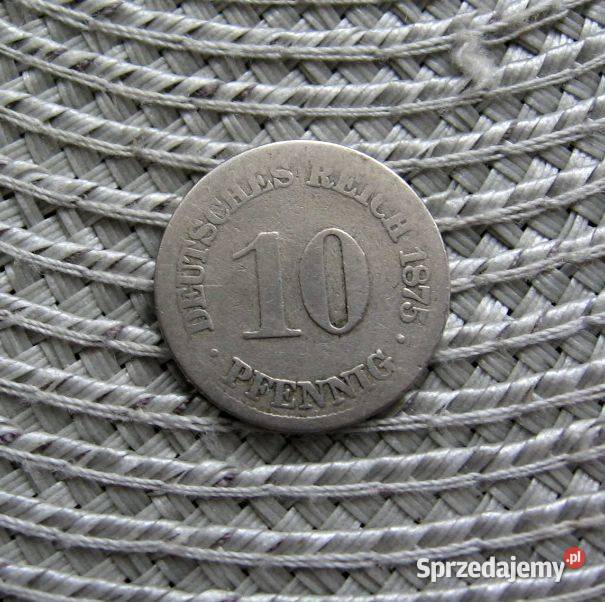 Niemcy 10 Pfennig 1875r A Kalisz