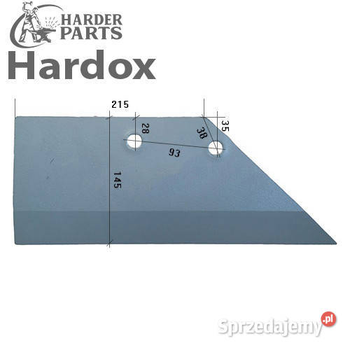 Lemiesz 300hektarów HARDOX 24064502P części do Suwałki